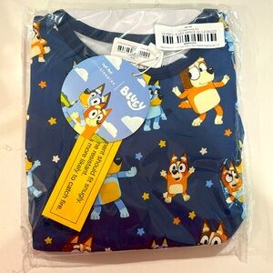Little Sleepies 3T Bluey Dance Mode Two Piece Short Sleeve Pajama Set NWT